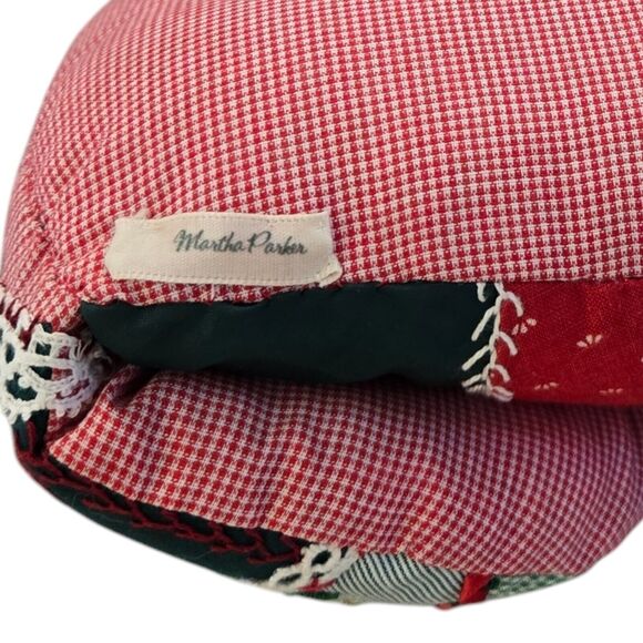 Handmade Vintage Christmas Cat Detailed Embroidered Patchwork Quilt Soft Pillow - Picture 7 of 16